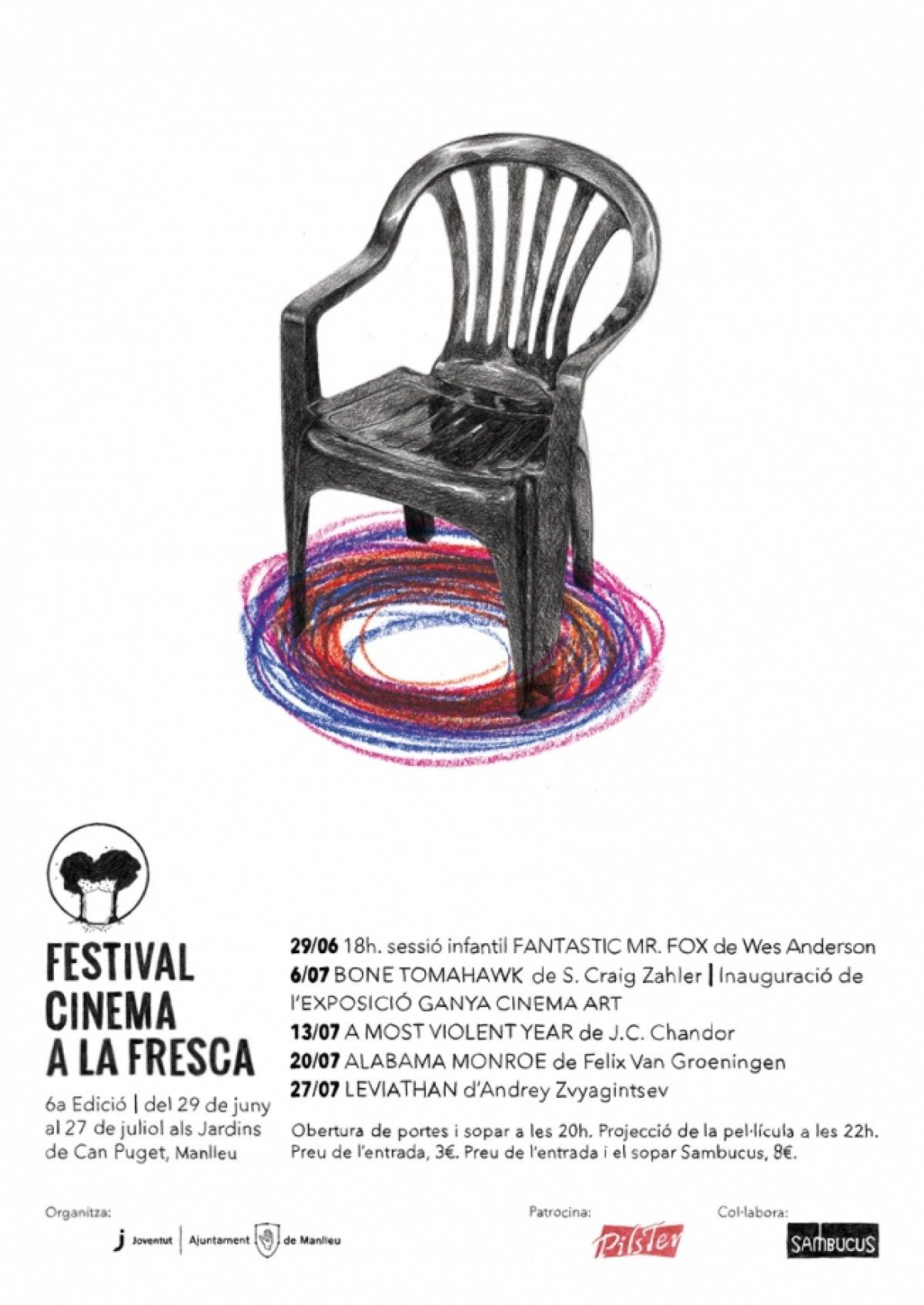 Cartell de l'edició del Festival de Cinema a la fresca de Manlleu
