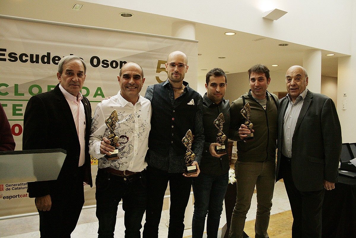 Equip Open, guanyadors de l'Open Kàrting Osona de resistencia, format per Ivan Noguera, Josep Bigas i Xavier Puigdelliura.