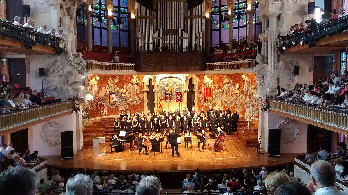 En el concert de la mostra de Cors de Clavé al Palau de la Música