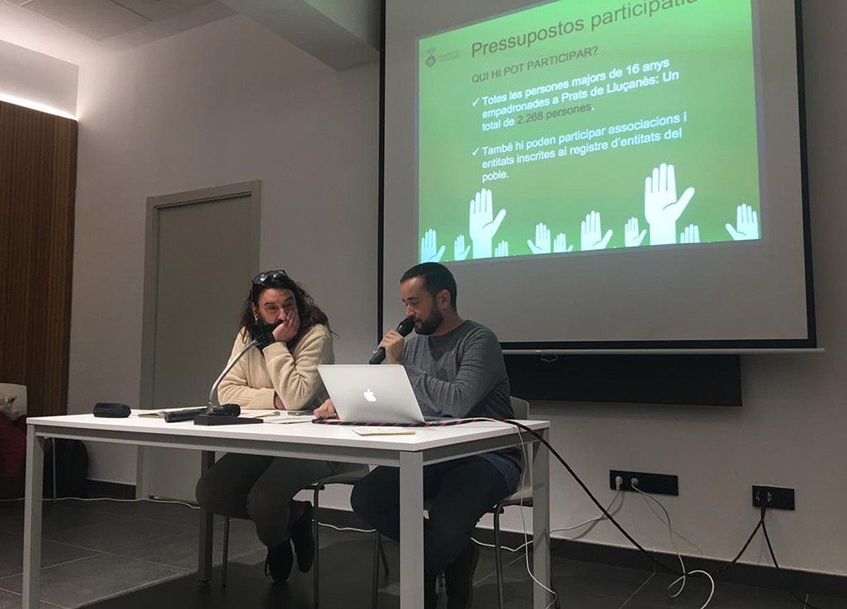 Aquest gener, durant la presentació dels primers pressupostos participatius a Prats de Lluçanès.