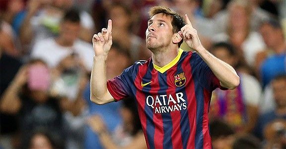 Messi, celebrant un gol en una imatge d'arxiu.