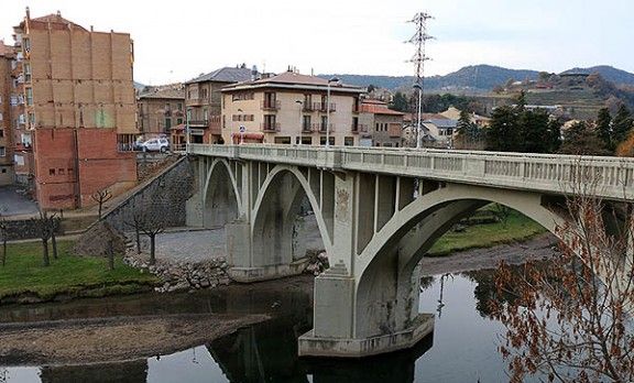 El pont de Sant Quirze, aquest dimarts.
