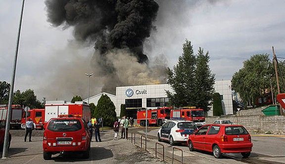 Incendi de l'empresa Covit.