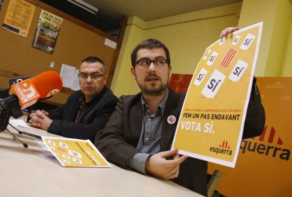 Carles Sanuí i Jordi Casals presenten la campanya d'ERC pel 13D