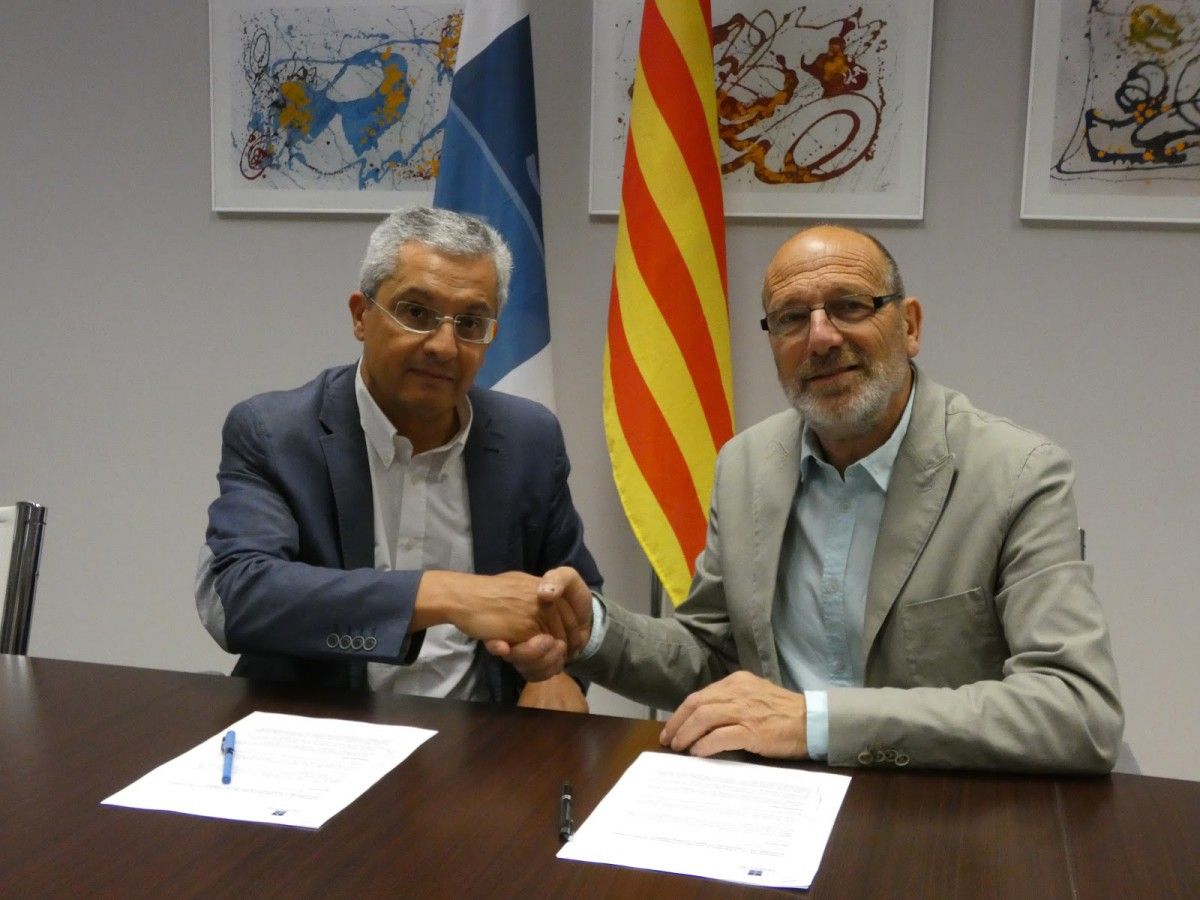 Alfred Verdaguer, president de la Fundació Josep Comas Puigcercós, i Toni Ramírez, president de Sant Tomàs