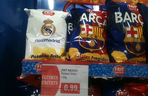 Patates del Reial Madrid i del FC Barcelona: per cruspir-se l'adversari.