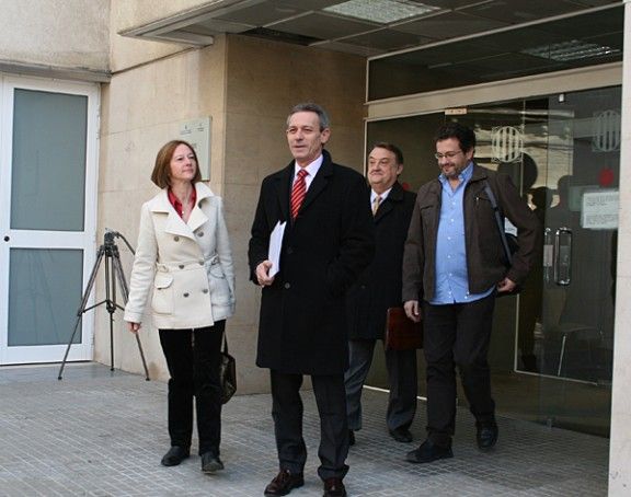 Josep Anglada a la sortida del Jutjats de Vic