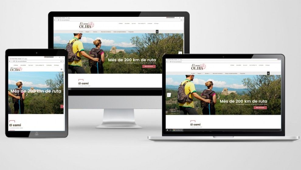 La nova web del Camí Oliba s'adapta a diferents tipus de dispositius