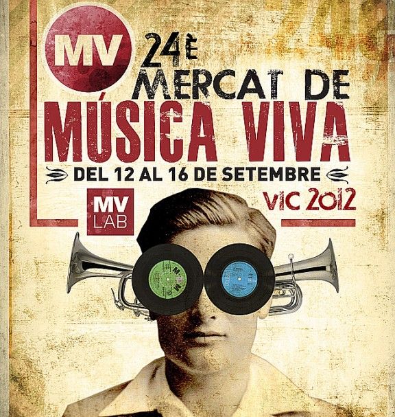 El cartell del 24è Mercat de Música Viva de Vic dissenyat per Jordi Musquera