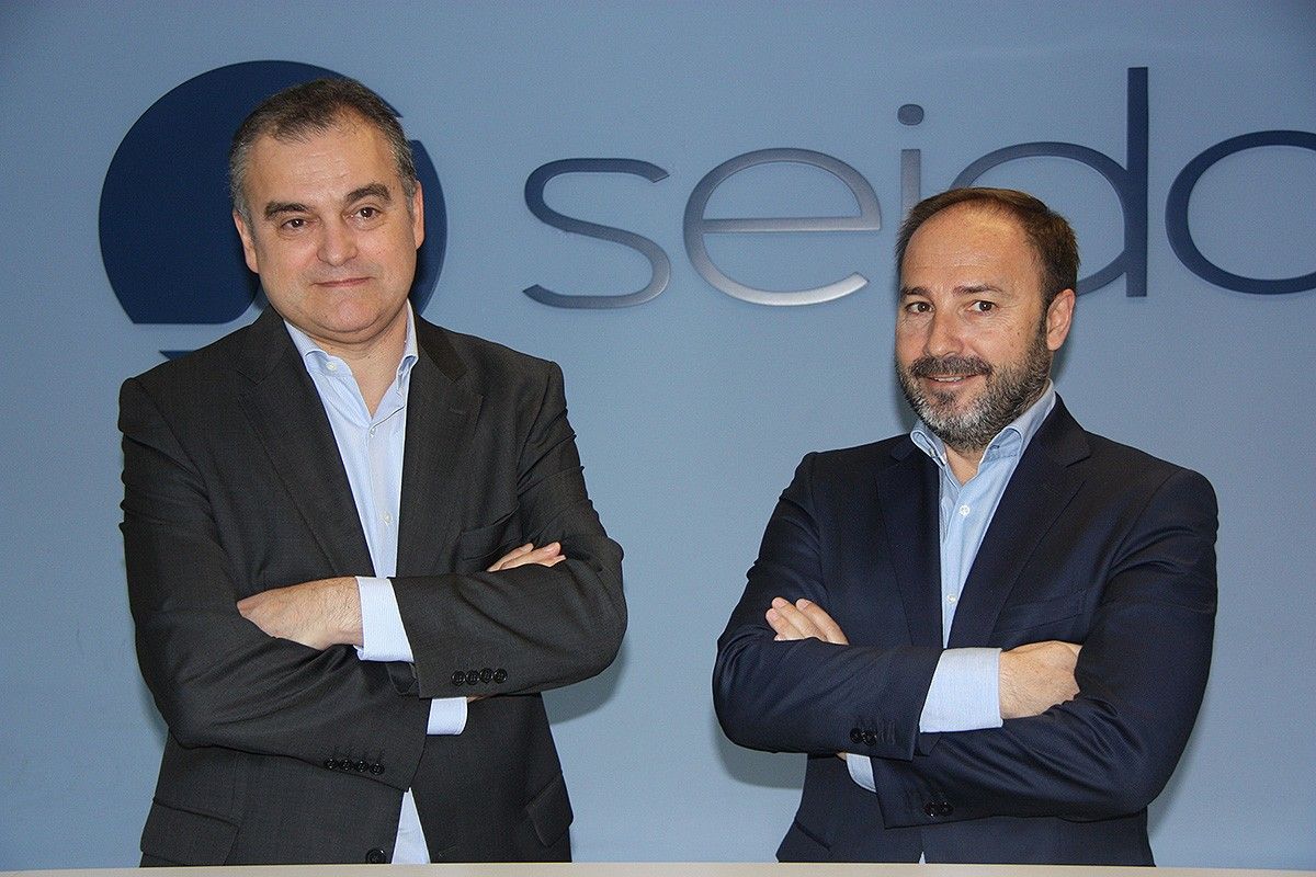 D'esquerra a dreta, els directors generals adjunts de Seidor, Eduard Farga i Alejandro Daniel 