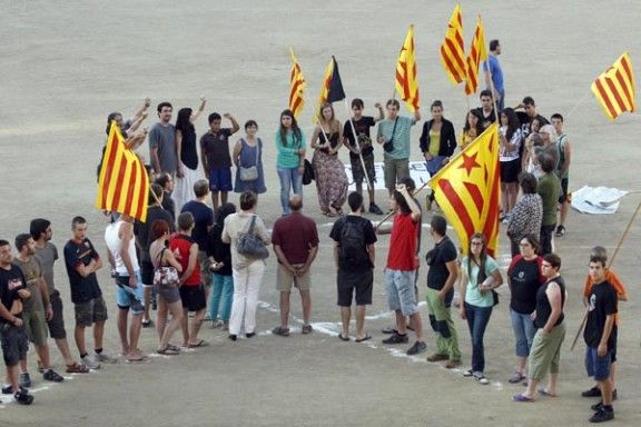 Concentració dels per rebutjar les polítiques del govern de les Illes contra el català