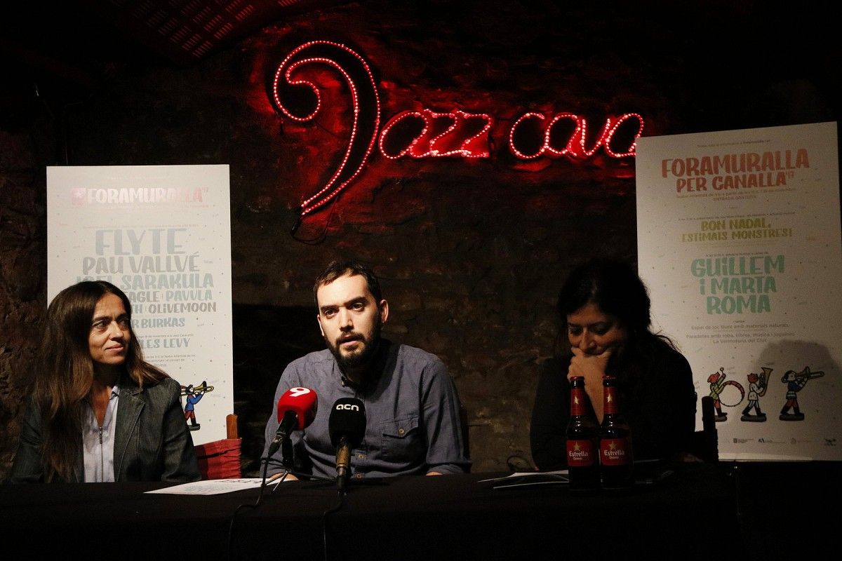 Roura, Casadesús i Catllà, en la roda de premsa de la 7a edició