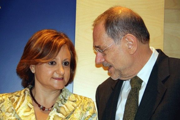 Javier Solana i Cristina Gallach, en una imatge d'arxiu