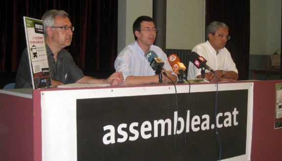 La presentació de l'operatiu de transport de cara la manifestació de l'11 de setembre d'enguany.