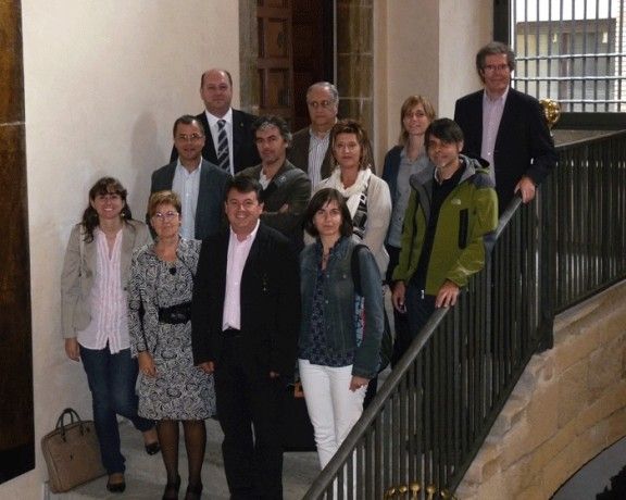 Xavier Solà, amb els regidors de Cultura dels diferents municipis que formen el Consorci.