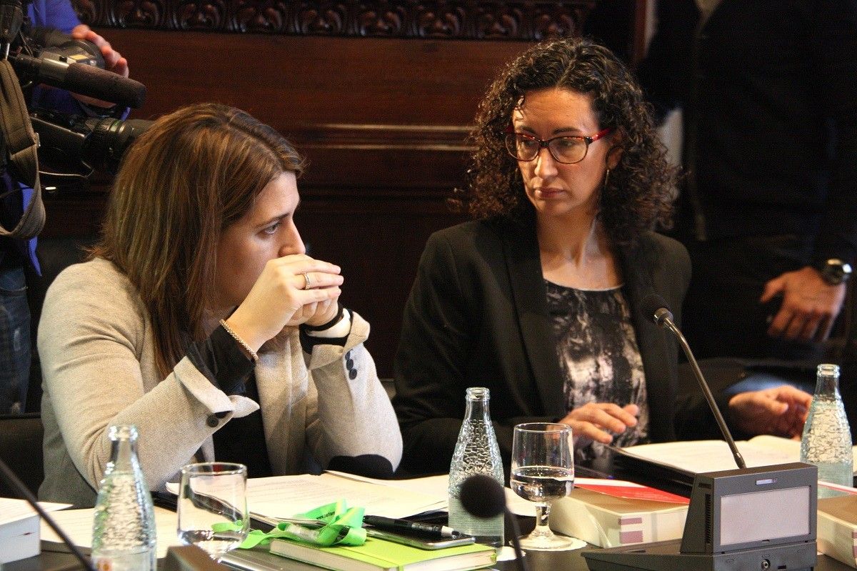 Marta Pascal i Marta Rovira, en una reunió al Parlament