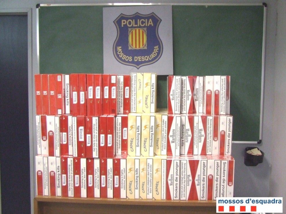 El tabac confiscat pels agents