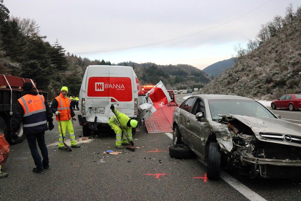 Un accident mortal a Espinelves el passat febrer de 2018.
