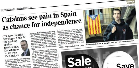 «The Times» analitza l'independentisme català a partir de l'exemple de Vic.