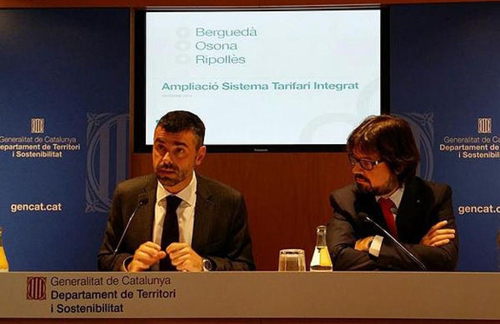 Santi Vila, presentant l'ampliació del sistema tarifari integrat, a finals de l'any passat