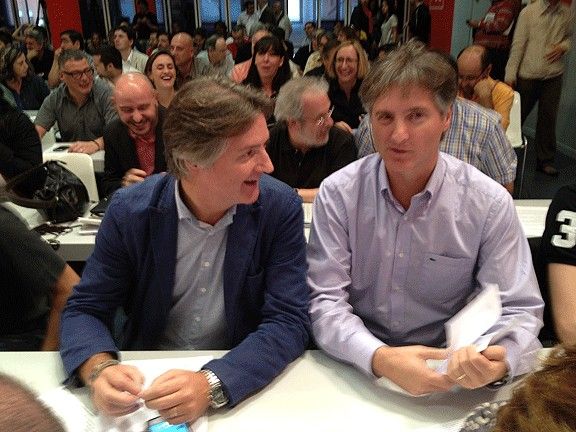 Sergi Vilamala i Xavier Vilamala, al congrés del PSC per escollir les llistes a les eleccions del Parlament de Catalunya del 25 de novembre.