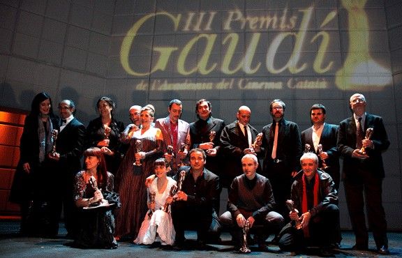 Foto de família dels guanyadors dels III Premis Gaudí.