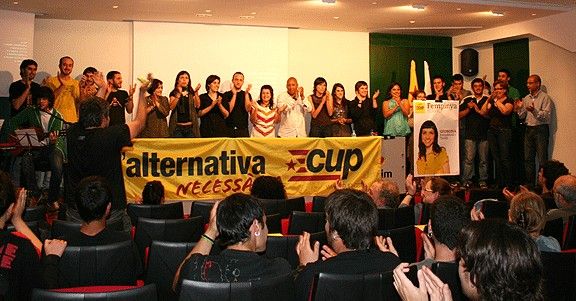 La CUP de Vic va presentar dissabte el seu programa electoral, a l'auditori Unnim.