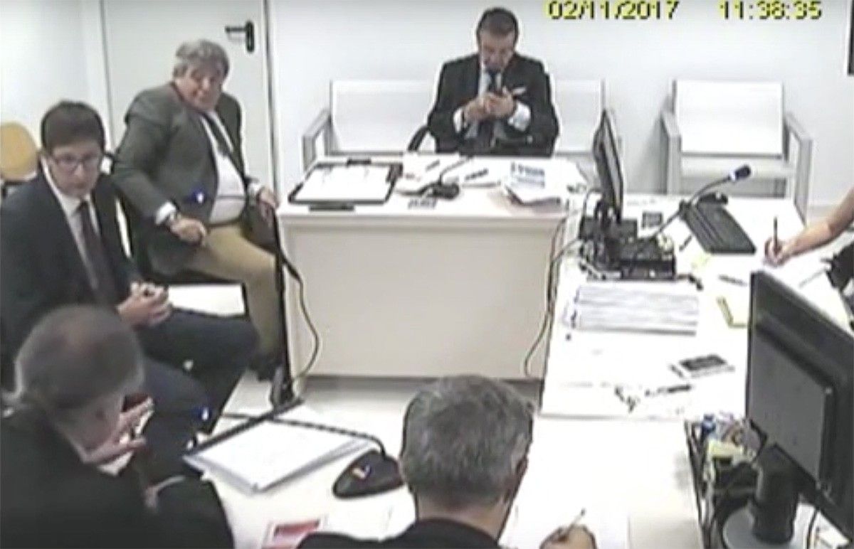 Imatge, extreta de vídeo, de Carles Mundó declarant a l'Audiència Nacional