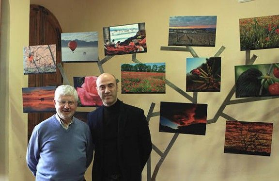 Josep Maria Costa i Tomàs Molina, el passat dissabte al Museu dels Volcans.