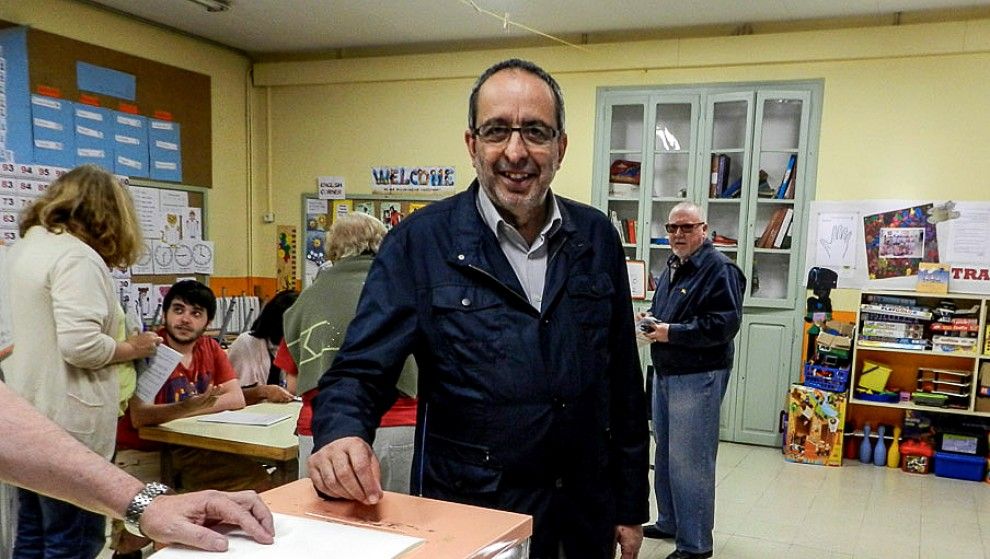 Miquel Arisa, votant a Centelles