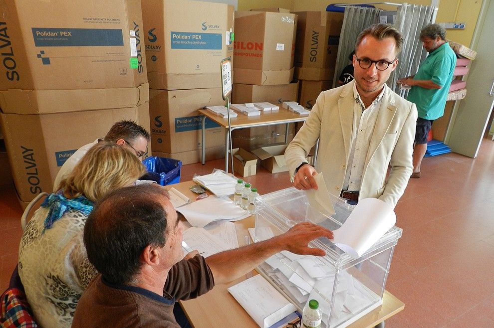 Gil Vilarrasa (CiU), votant a Seva