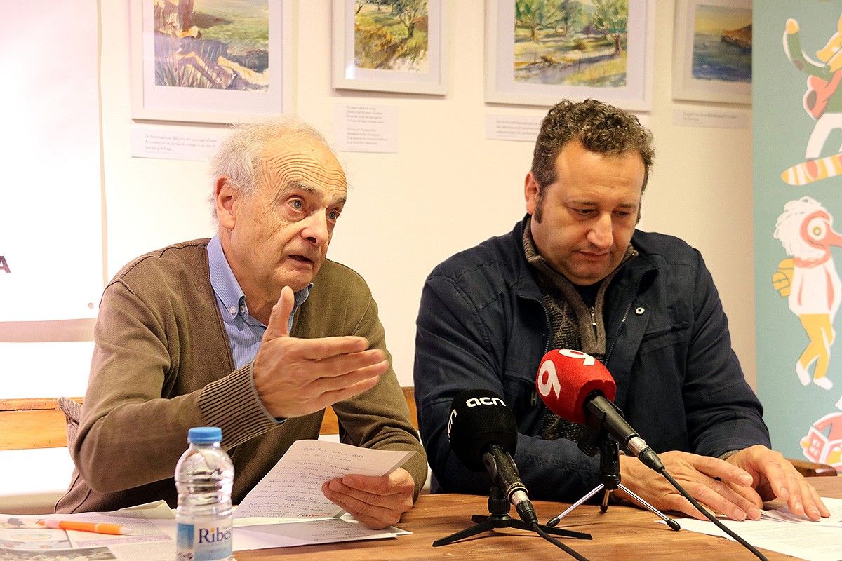 Miquel Ylla i Benjamí Dòniga, durant la roda de premsa de la 38a edició aquest dimarts al migdia.