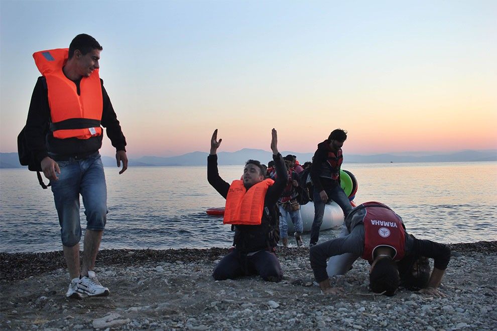 Arribada de refugiats sirians a l'illa grega de Kos