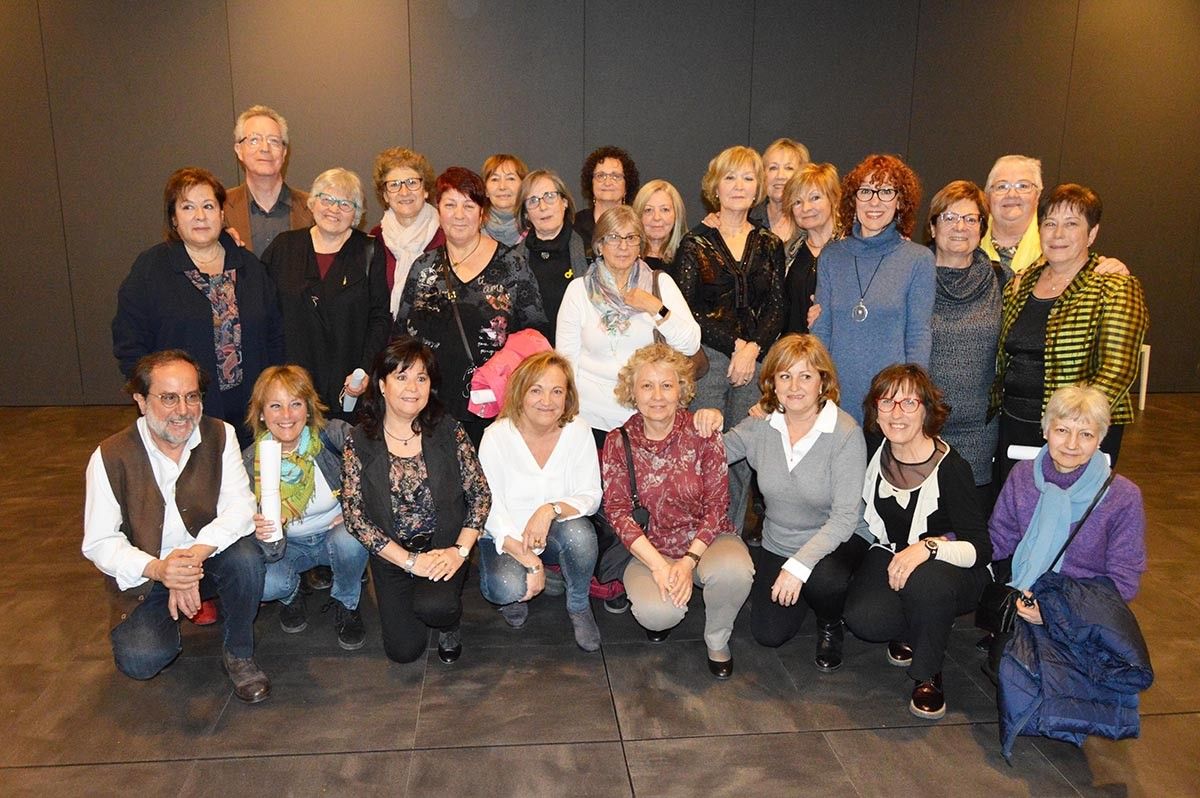 Foto de grup dels jubilats de l'ICS homenatjats