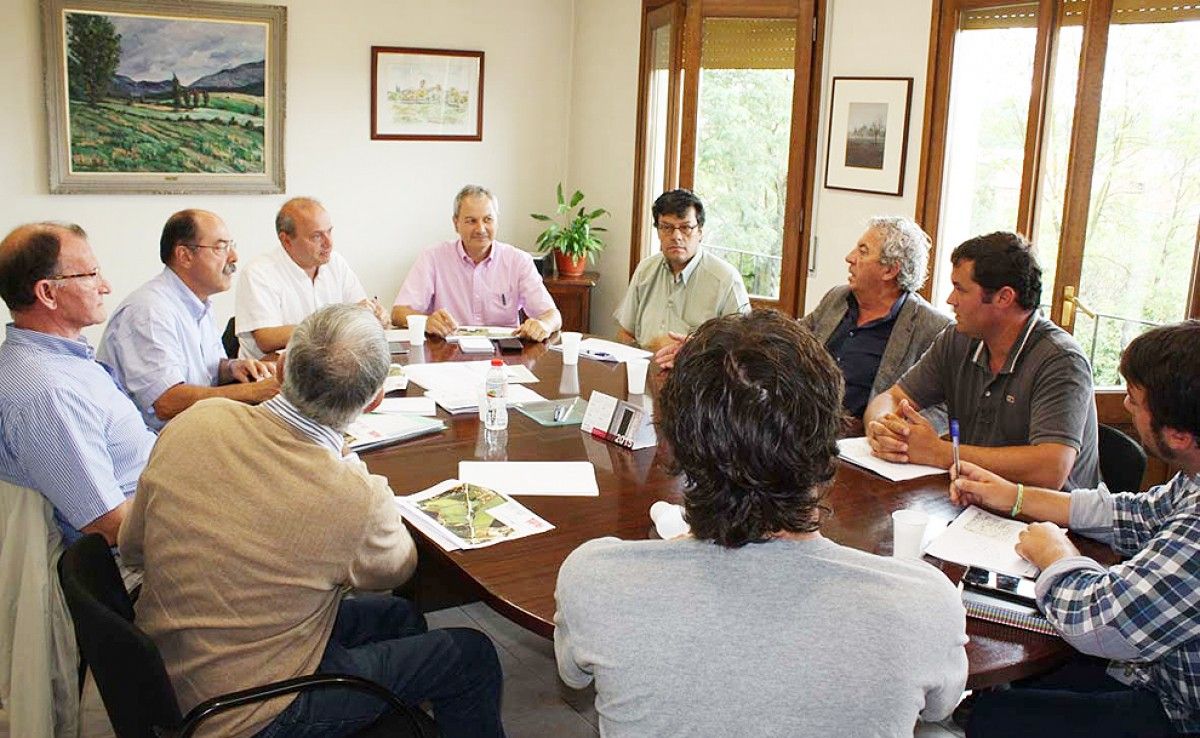 Trobada dels alcaldes amb Jordi Fàbrega, a Perafita