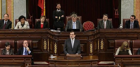 Mariano Rajoy, durant el debat de política general espanyola.