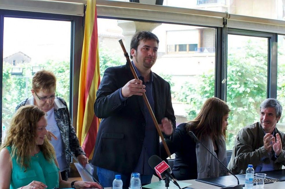 Isaac Peraire, en ser elegit alcalde de Prats de Lluçanès