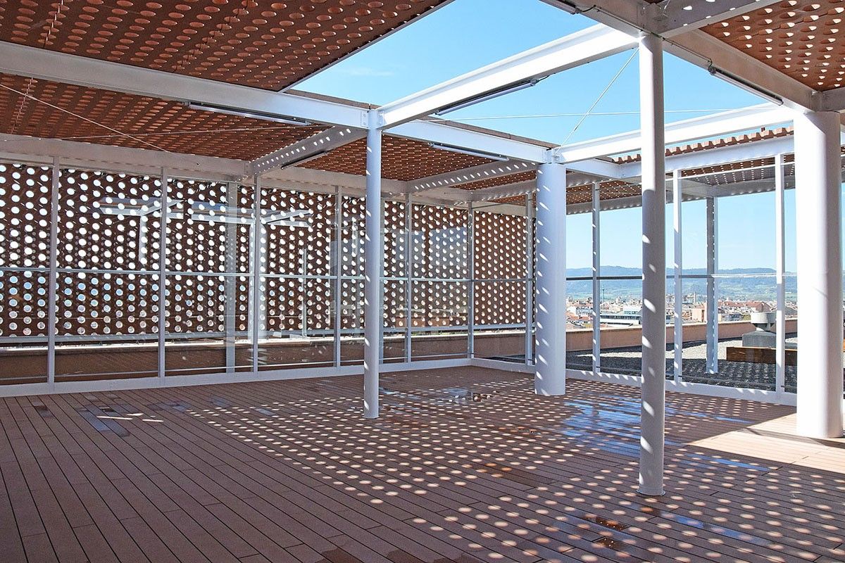 La gran terrassa és un dels nous espais de la unitat de salut mental.