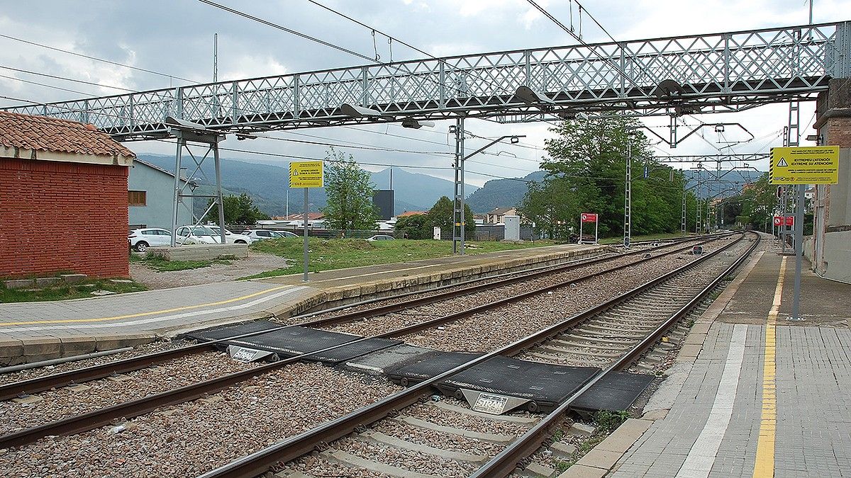 L'estació de tren de Centelles.