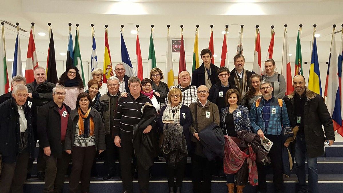 Foto de família d'Unió Osona a Brussel·les