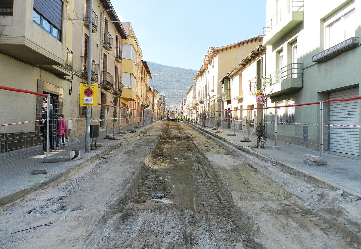 El carrer Marqués de Peñaplata, en obres.