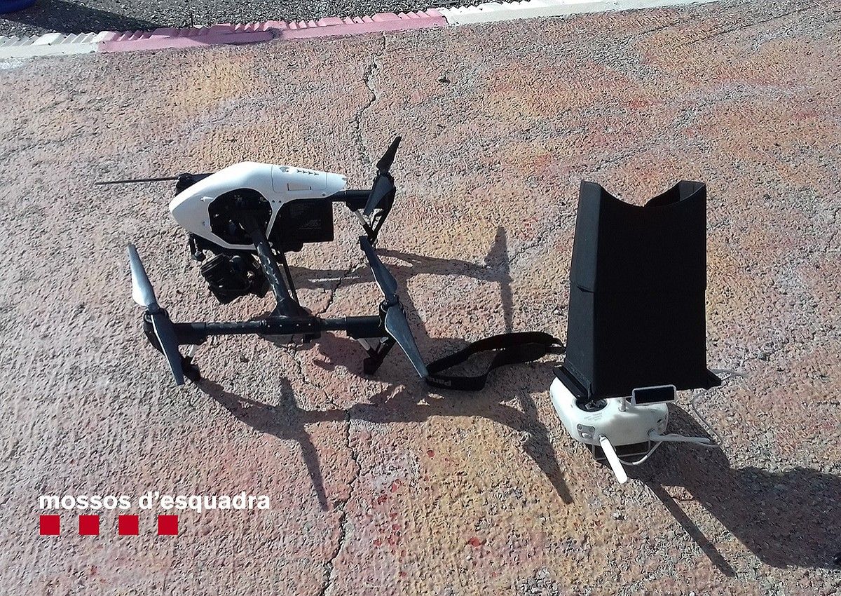 El dron que es feia volar a Sant Bartomeu del Grau.