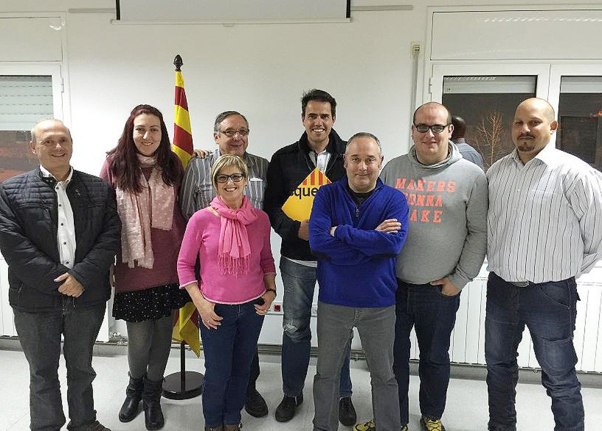 L'executiva de la nova secció local d'ERC a Balenyà, amb Jordi Fàbrega