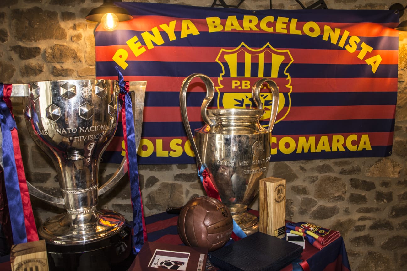 Alguns dels trofeus del Barça