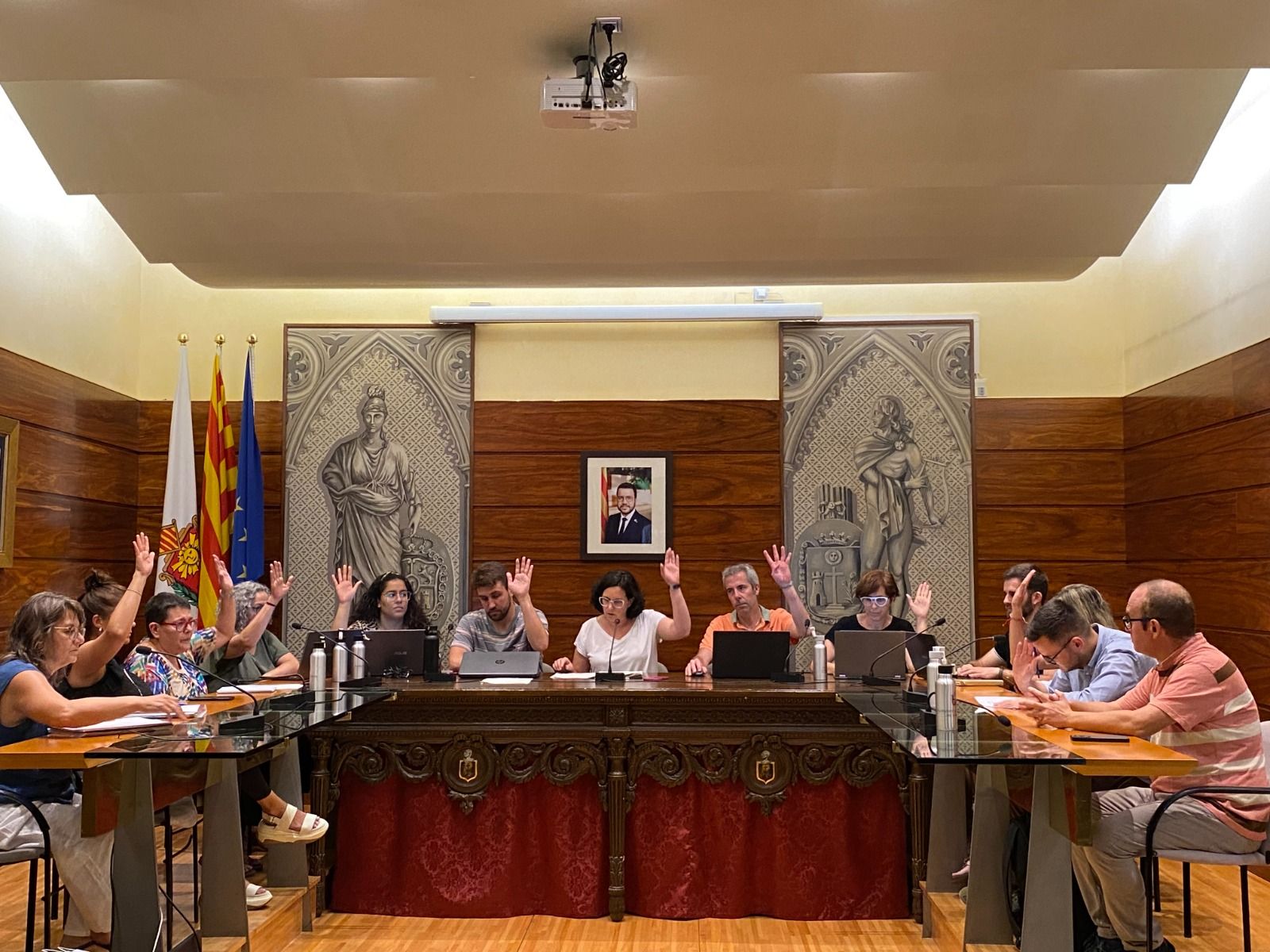 Imatge de la darrera sessió municipal del Ple