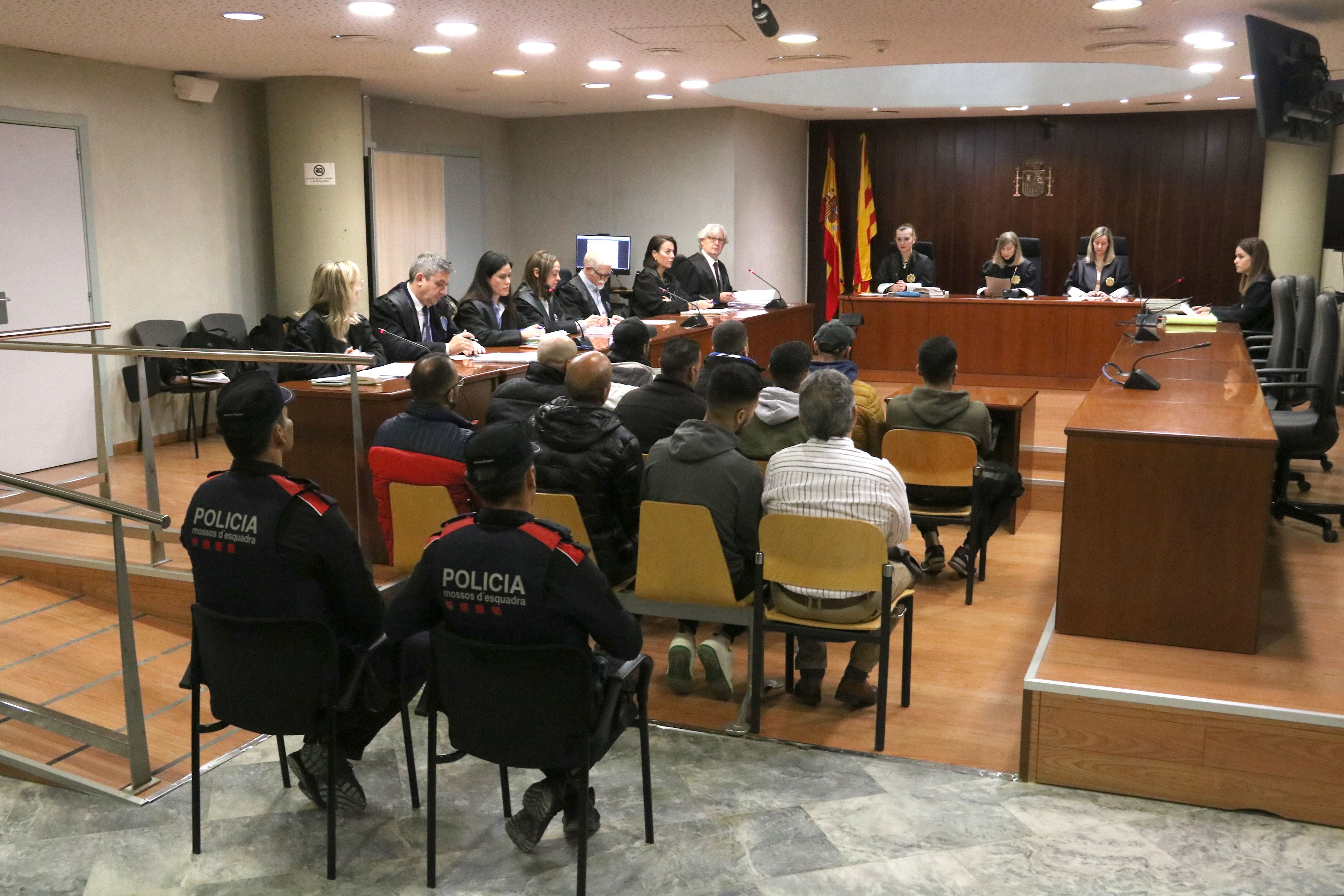 Els acusats durant la vista a l'Audiència de Lleida d'aquest dimecres