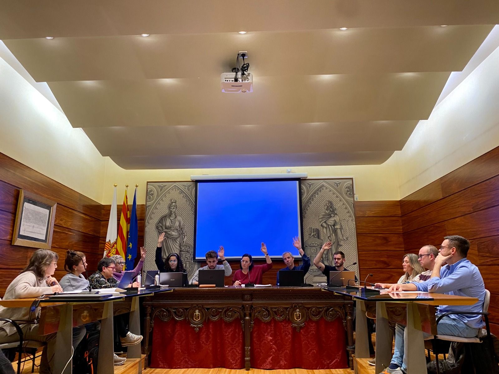 Moment de la votació dels pressupostos