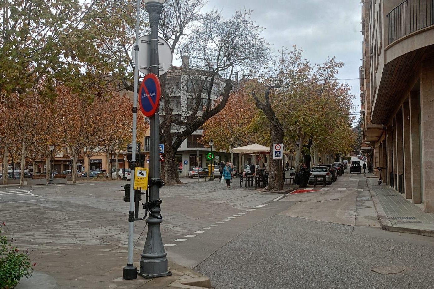 Una de les càmeres instal·lades a la Plaça del Camp