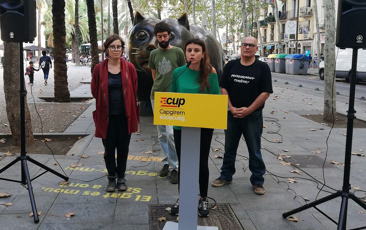 Roda de premsa de la CUP-Capgirem Barcelona sobre les municipals.