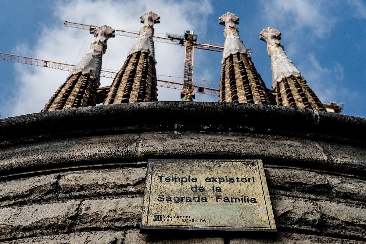 La basílica de la Sagrada Família segueix en construcció
